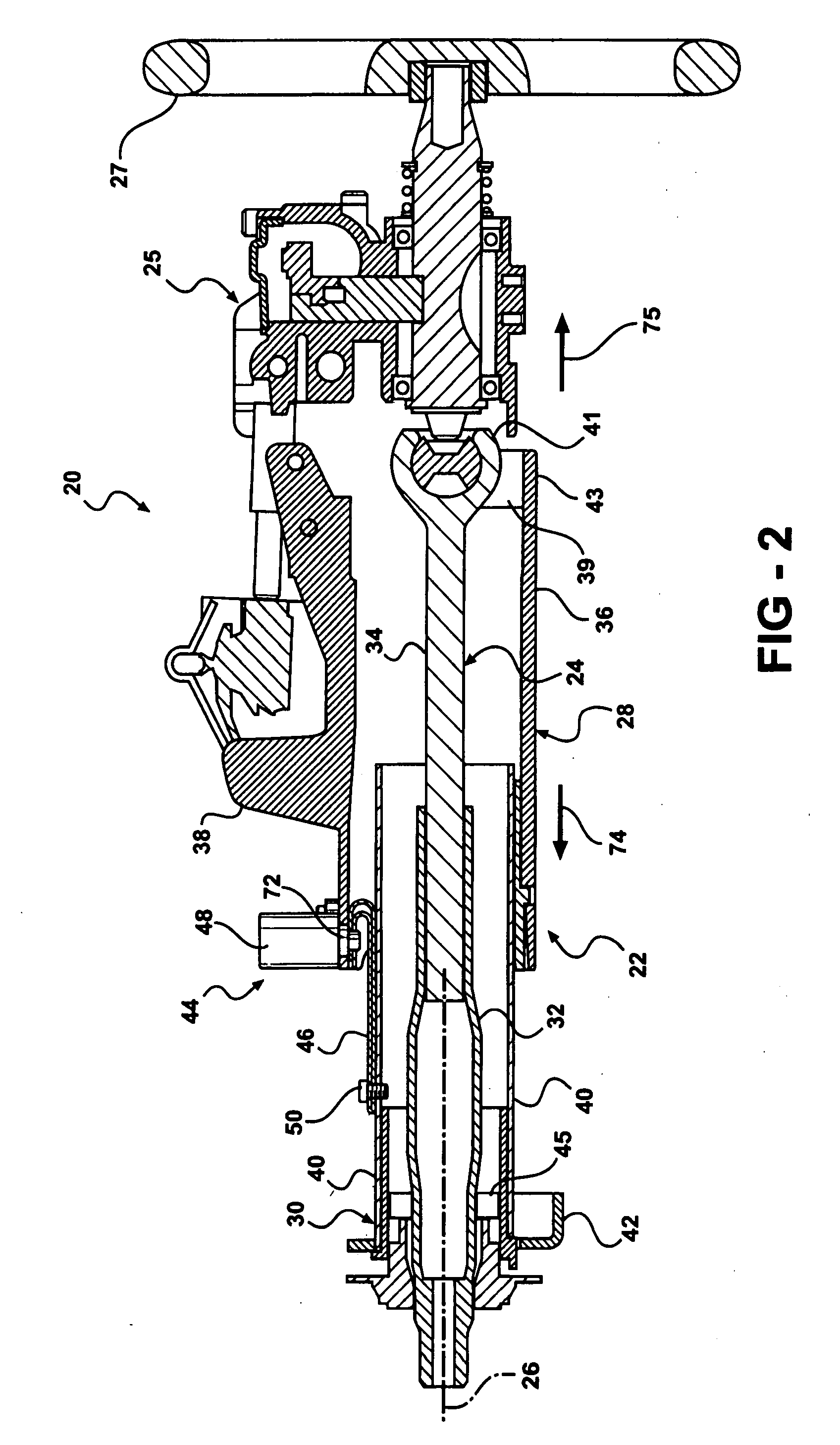 Collapsible steering column assembly