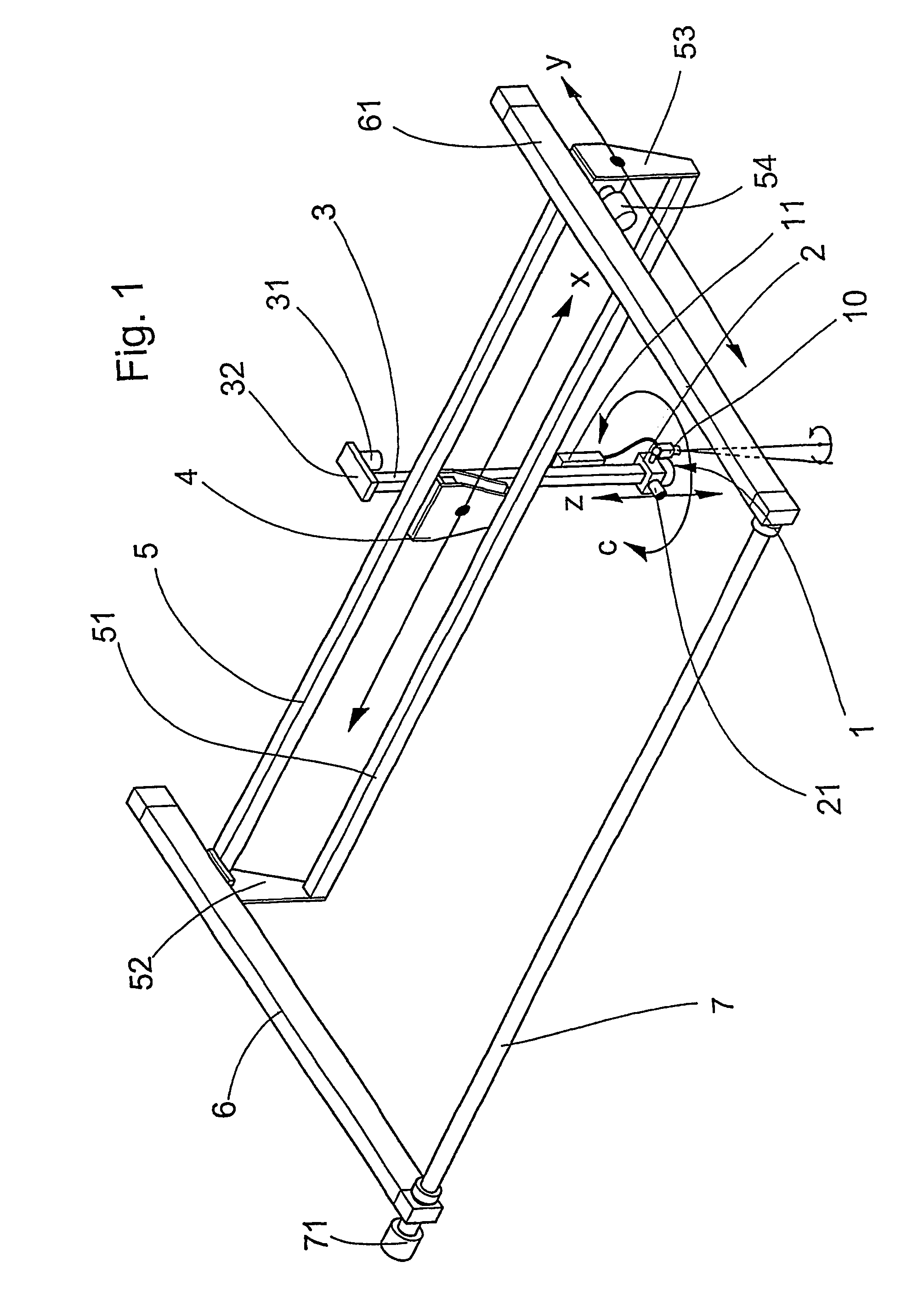 Device having a tool holder and a tool which can be secured removeably