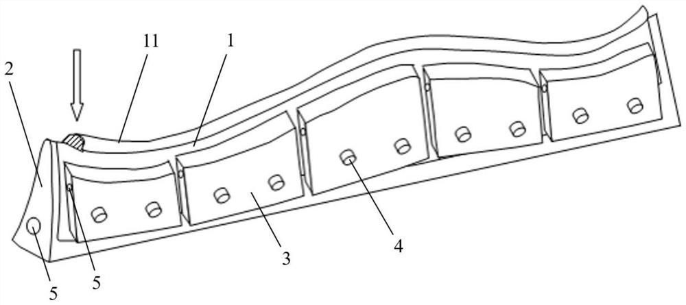 Fan blade metal sealing edge and machining method thereof