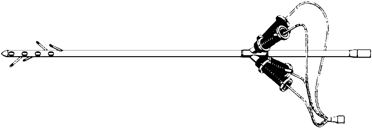 Multifunctional intracerebral hematoma drainage tube with multiple secondary tubes