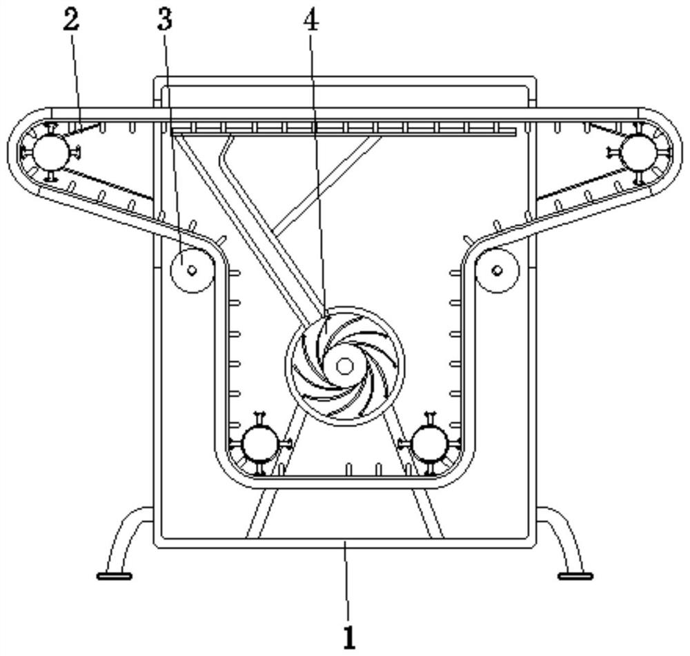 Tea leaf conveyor convenient to disassemble and assemble and capable of automatically scraping out tea dust