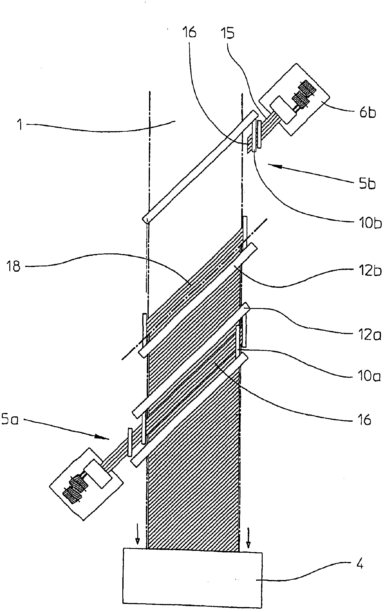 Method and device for laying unidirectional fiber layer on mobile bracket and method for producing multi axial cloth