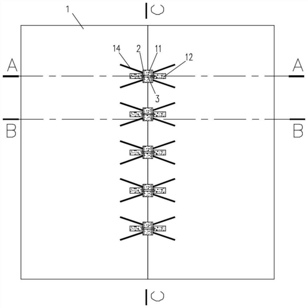 Dry and wet combined connection structure with prefabricated concrete floor slabs and construction method