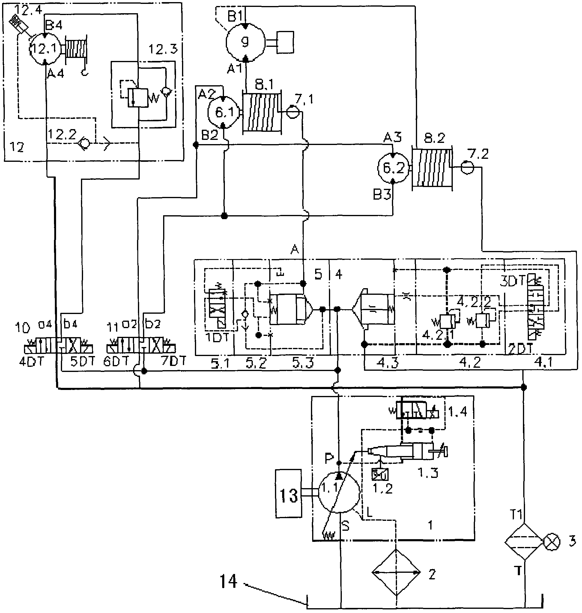 Power system of water pump for long-distance water supply trucks and long-distance water supply truck provided with system