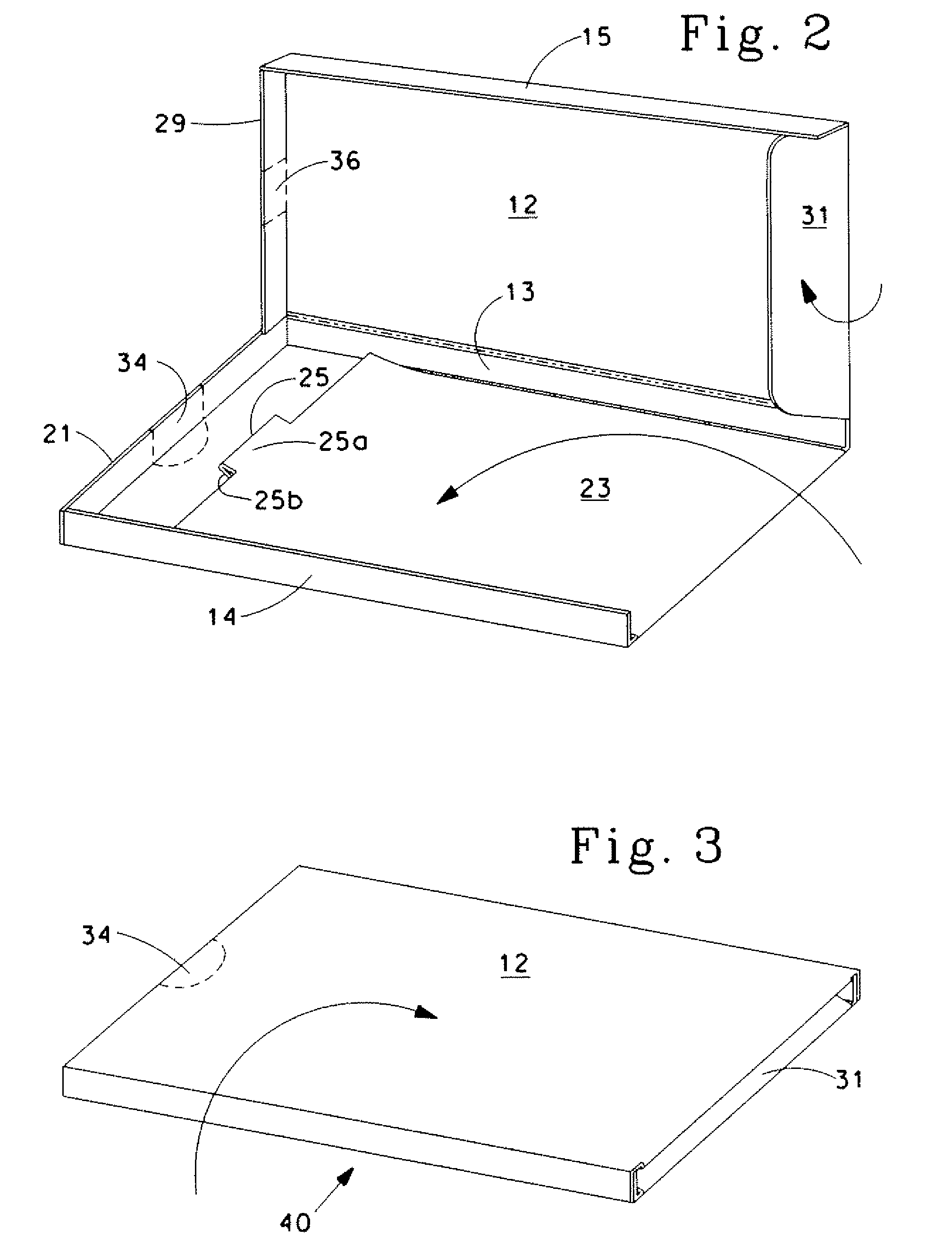 Child-resistant package with latch and retaining feature