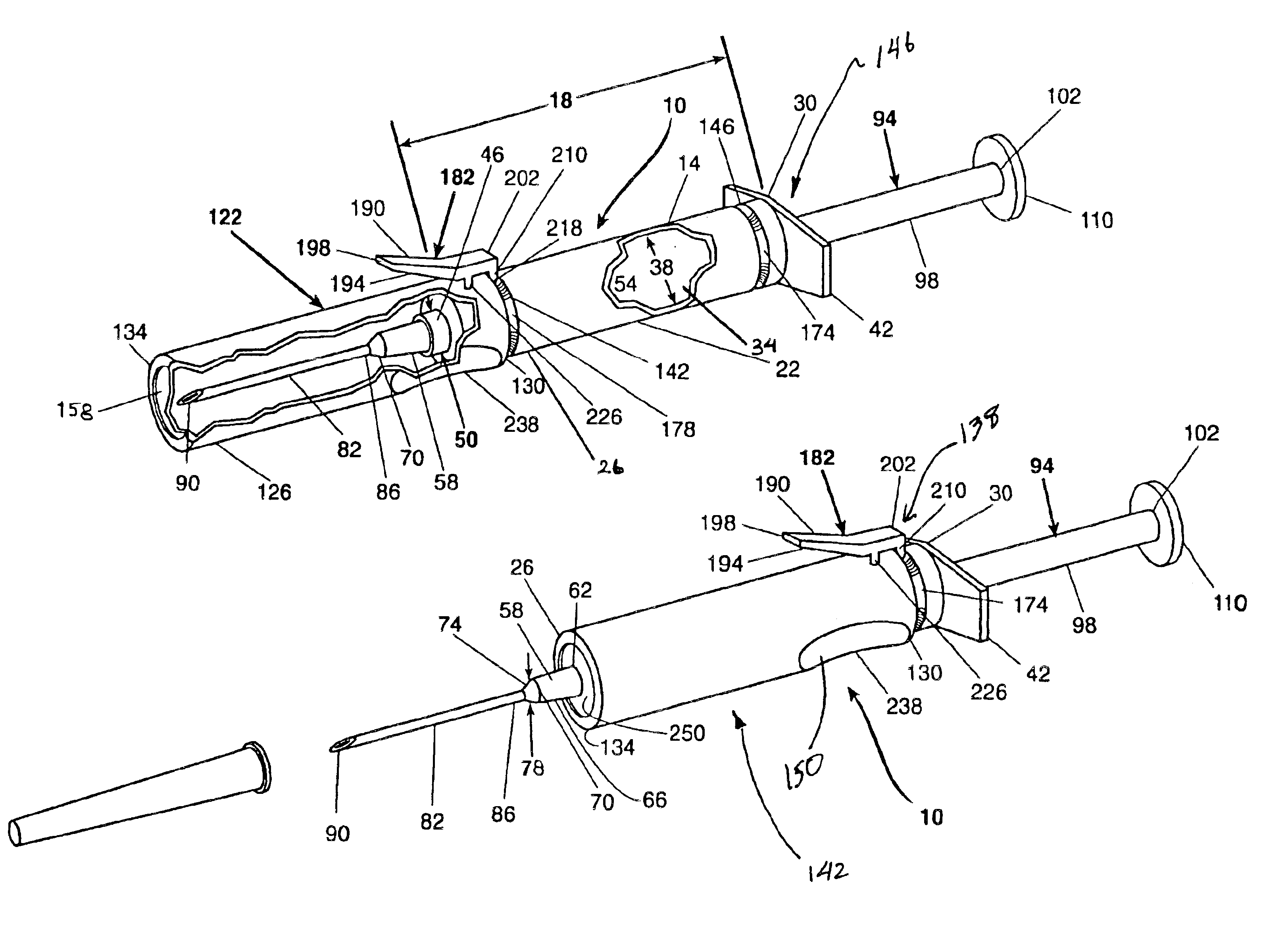 Safety syringe/catheter