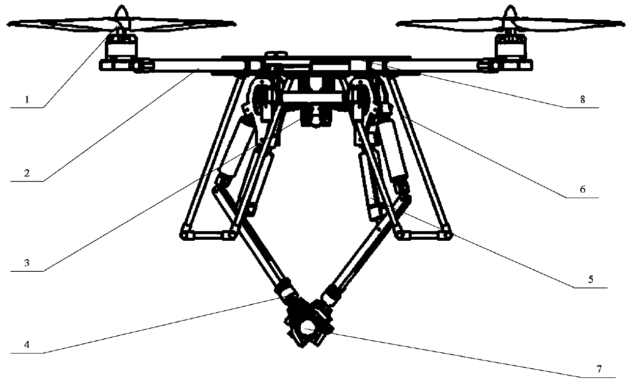 Stable line contact and line separation mechanism of high-voltage transmission line flying inspection robot