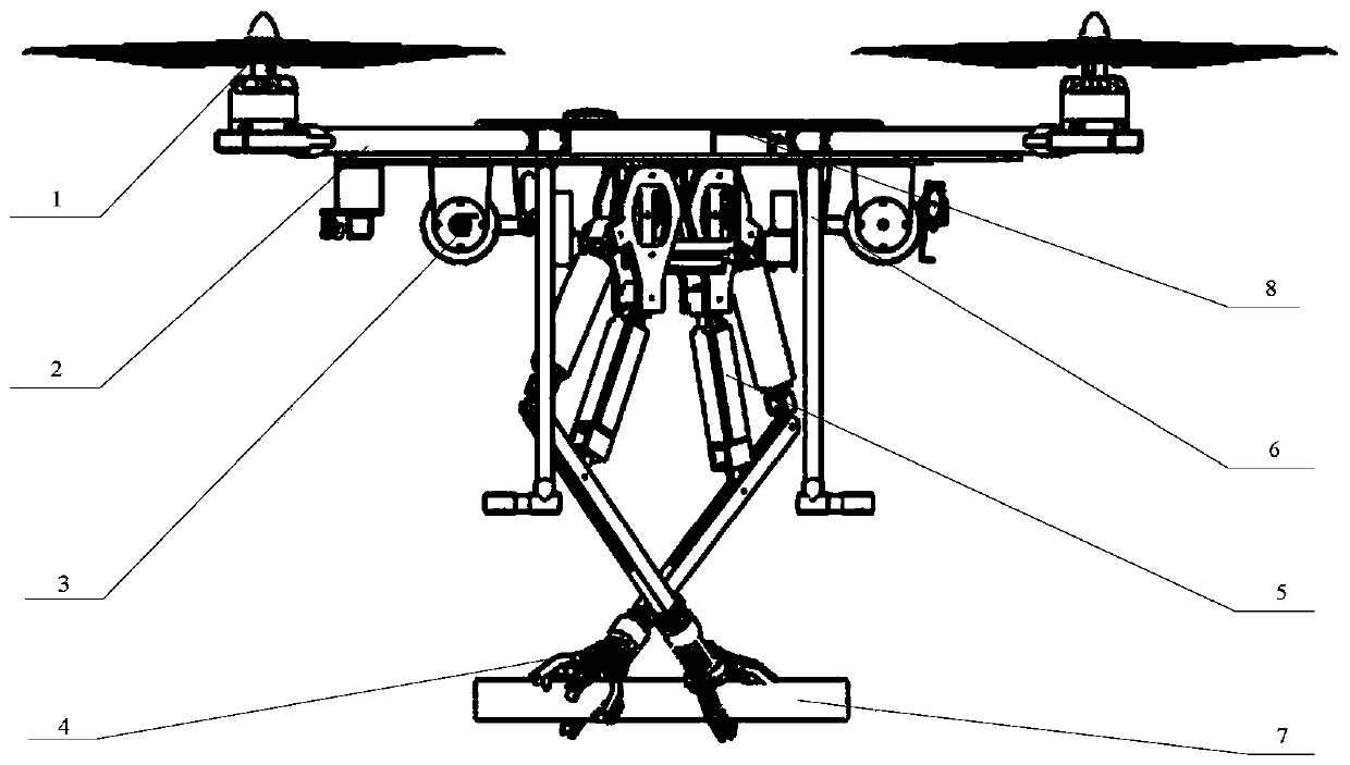 Stable line contact and line separation mechanism of high-voltage transmission line flying inspection robot