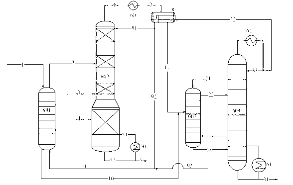 Method of recovering acetic acid and water in production of aromatic carboxylic acid