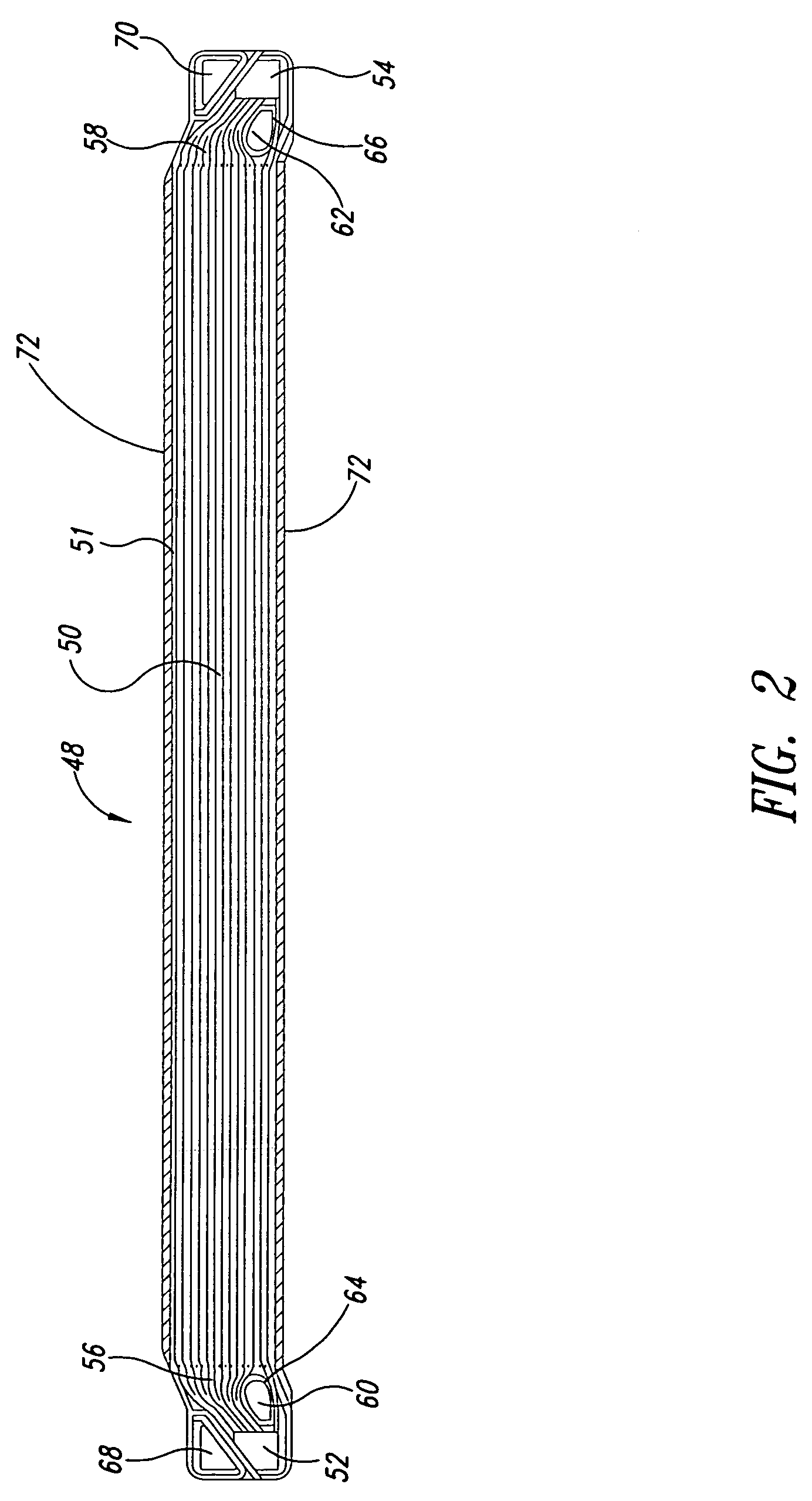 Electrochemical fuel cell stack having a plurality of integrated voltage reversal protection diodes