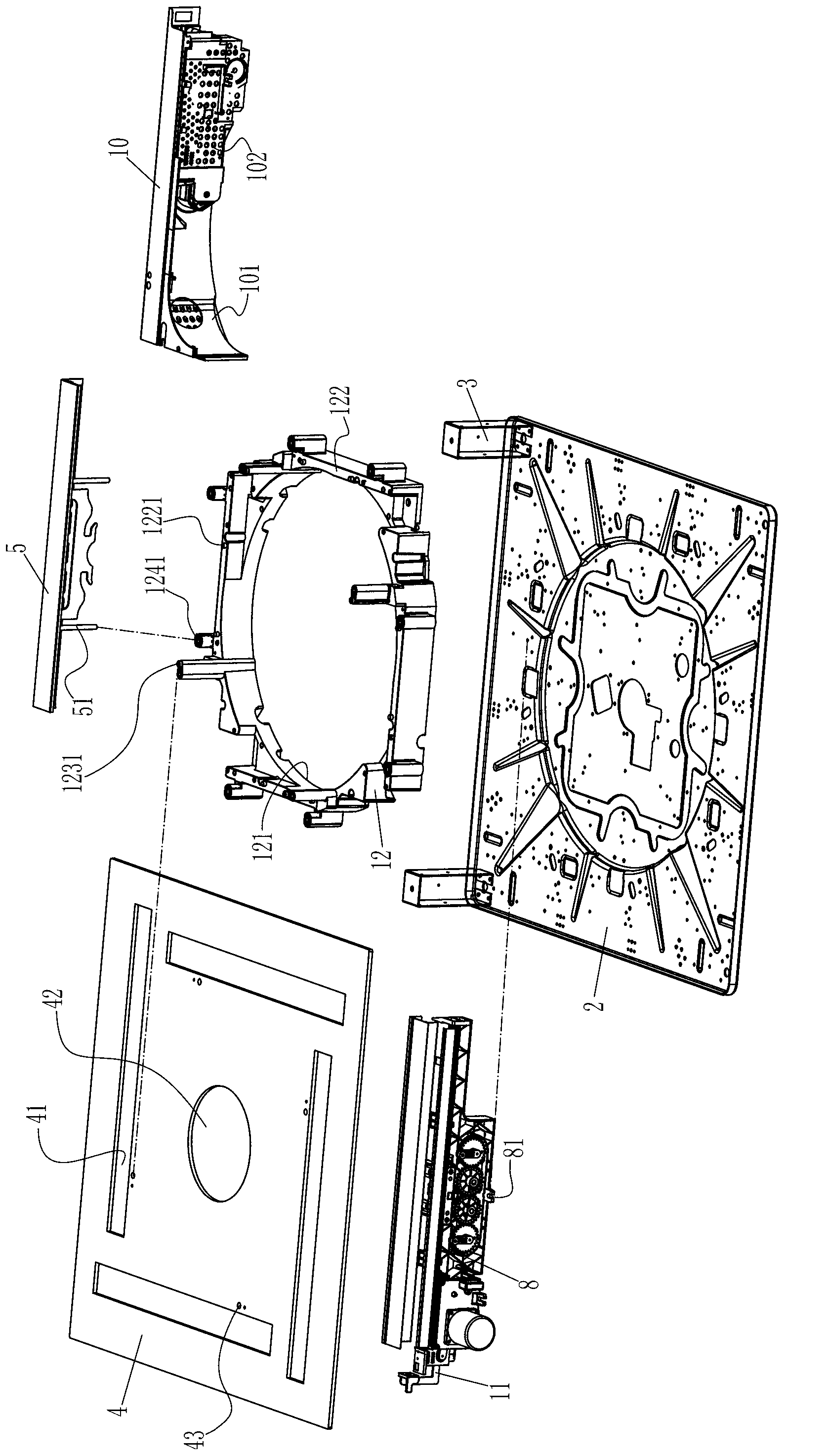 Mahjong machine and card fetching and conveying device thereof