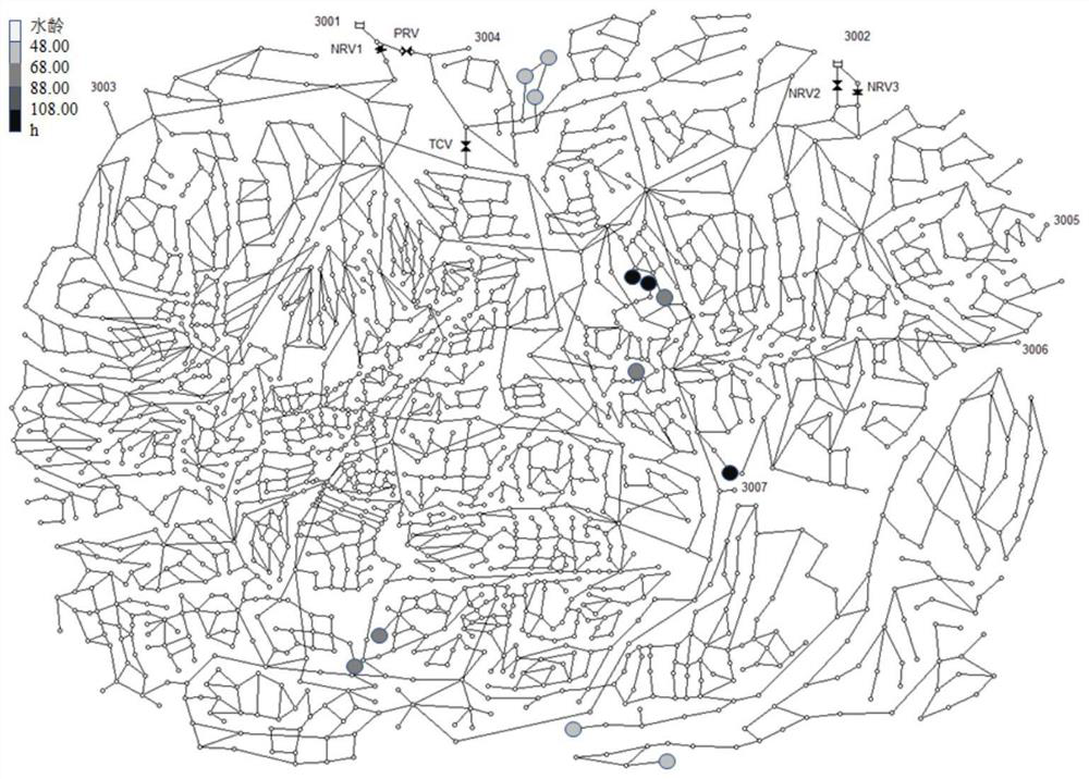 Method and system for identifying water quality hidden danger points of multi-water-source water supply pipe network