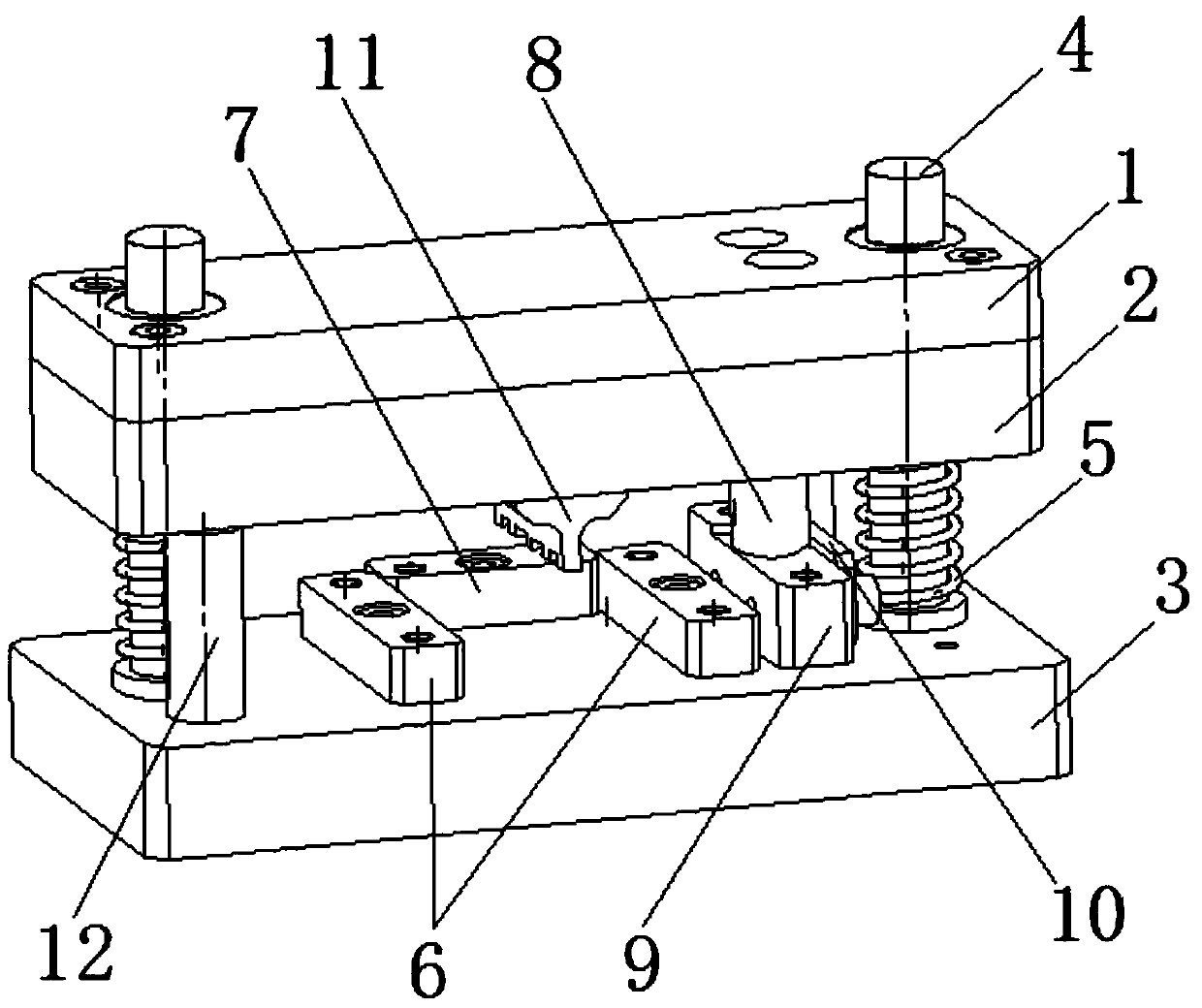 Riveting clamp of arc striking piece of frame type circuit breaker