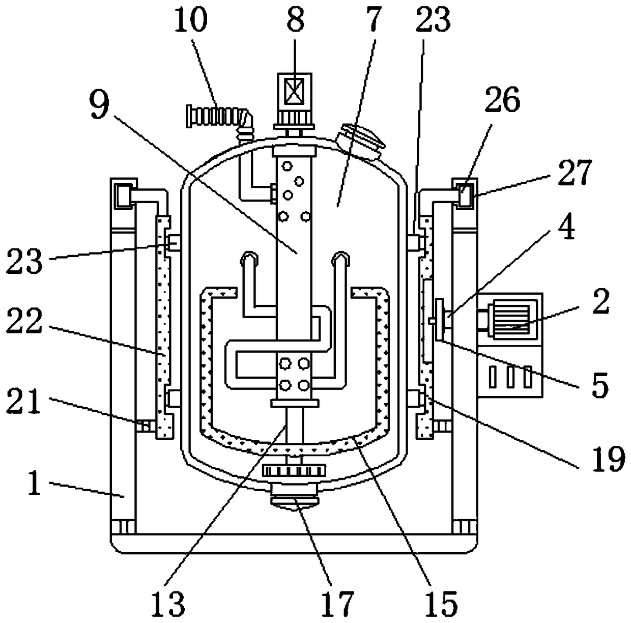 Oscillating type reaction kettle convenient for gas-liquid reaction