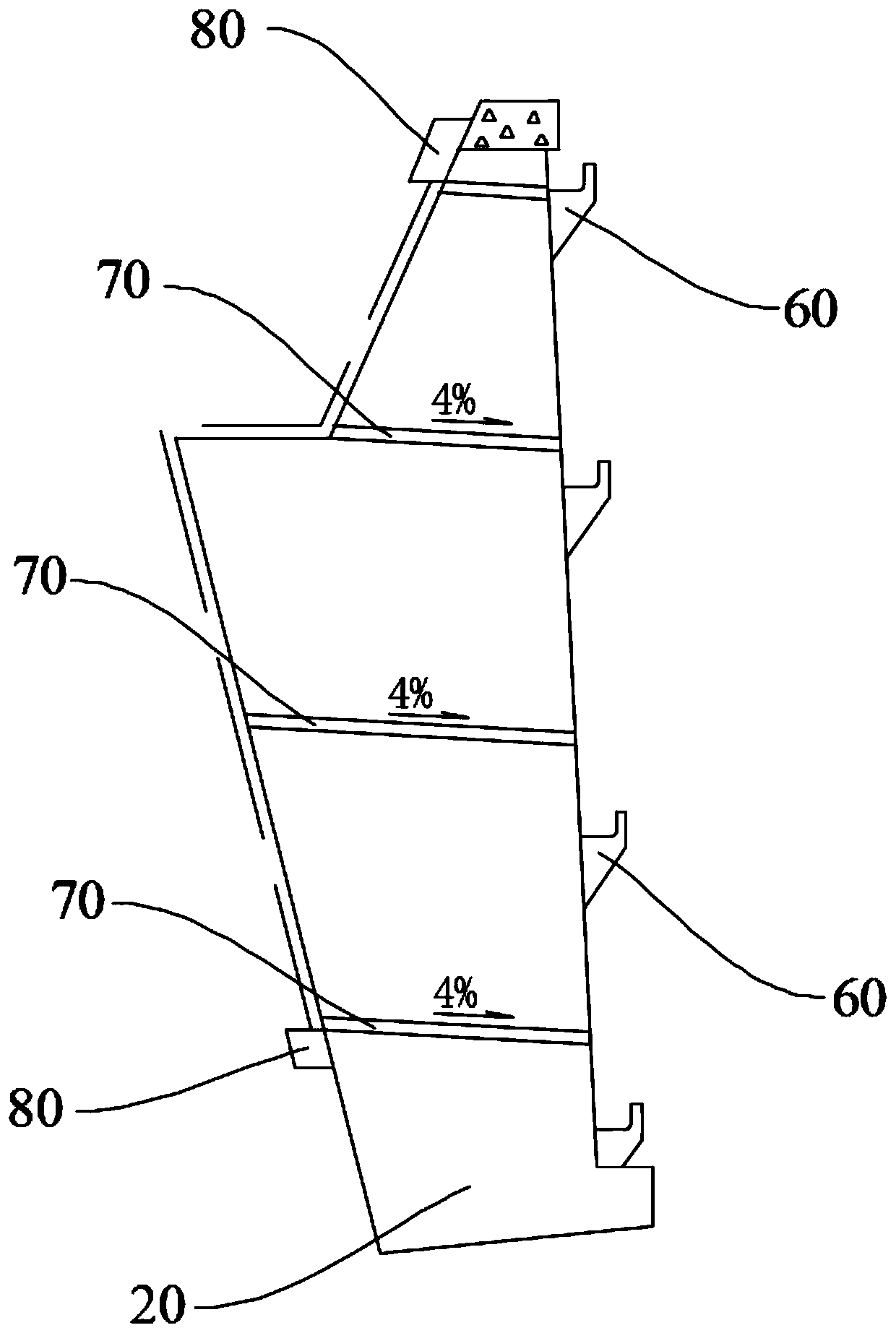 Subgrade structure for side slope