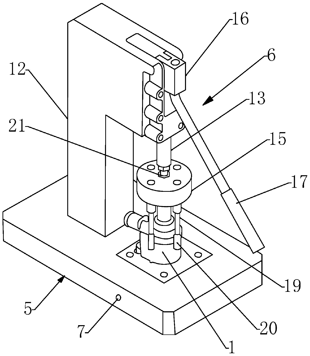 Device for testing water pump cavity air tightness