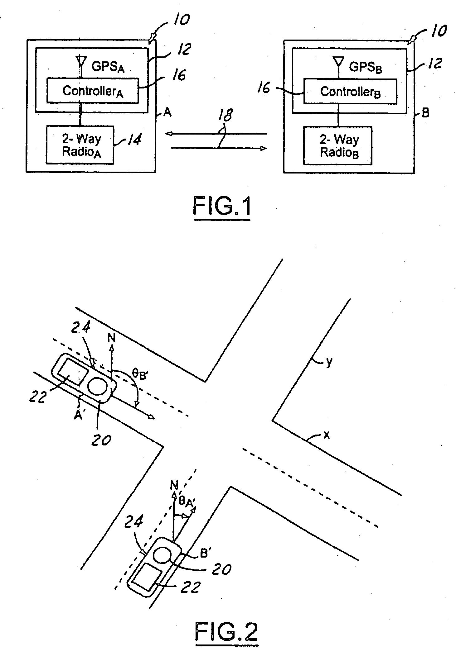 Collision avoidance system having GPS enhanced with OFDM transceivers