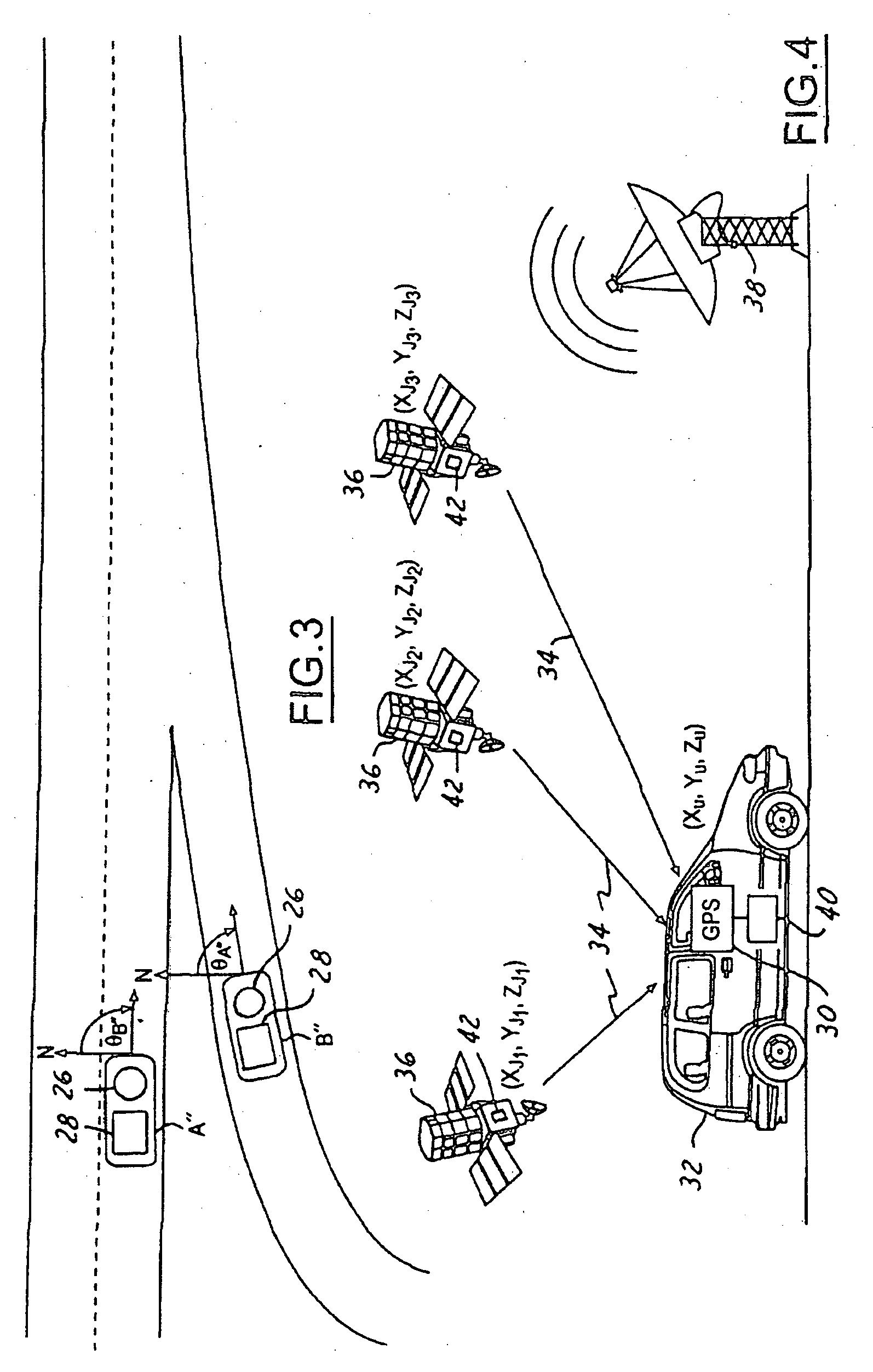 Collision avoidance system having GPS enhanced with OFDM transceivers