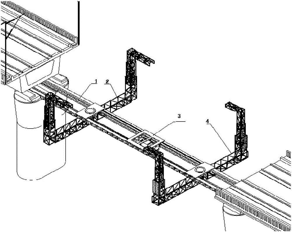 Guide beam walking type bridge inspection and rescue vehicle