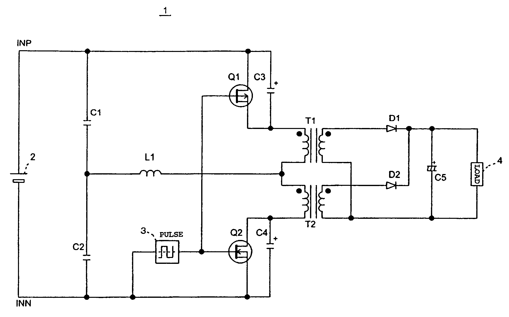 Push-pull switching power converter