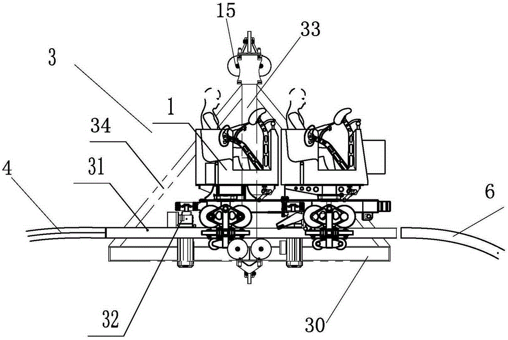 Vertical falling type roller coaster track and application method thereof