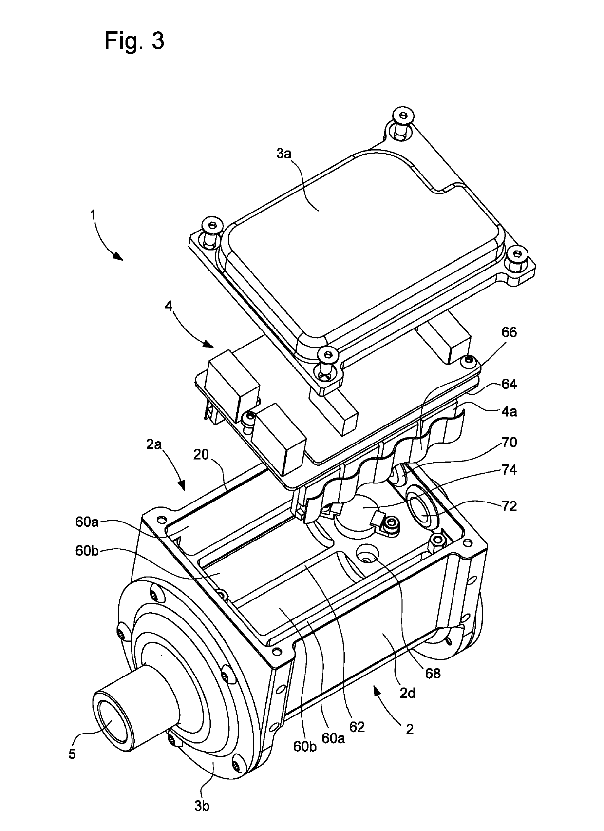 Heating, ventilation and air conditioning system comprising a fluid compressor