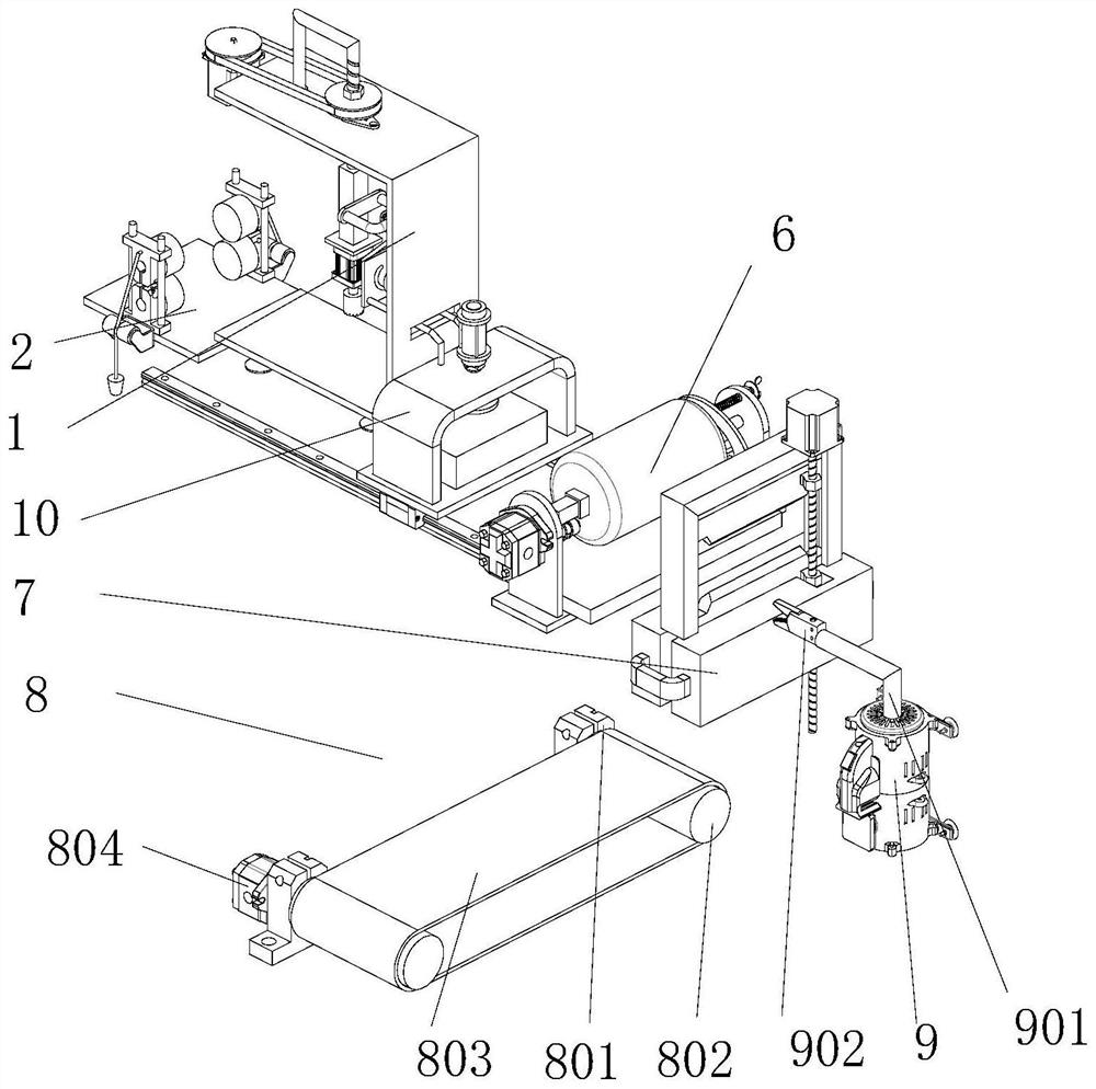 Plastic part processing mechanism