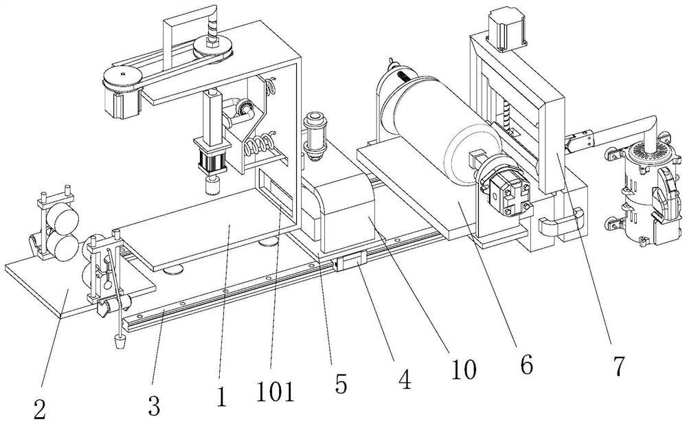 Plastic part processing mechanism