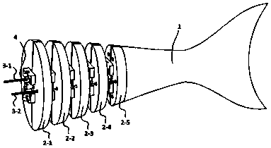 Driving and driven hybrid fishtail-like underwater propulsion device