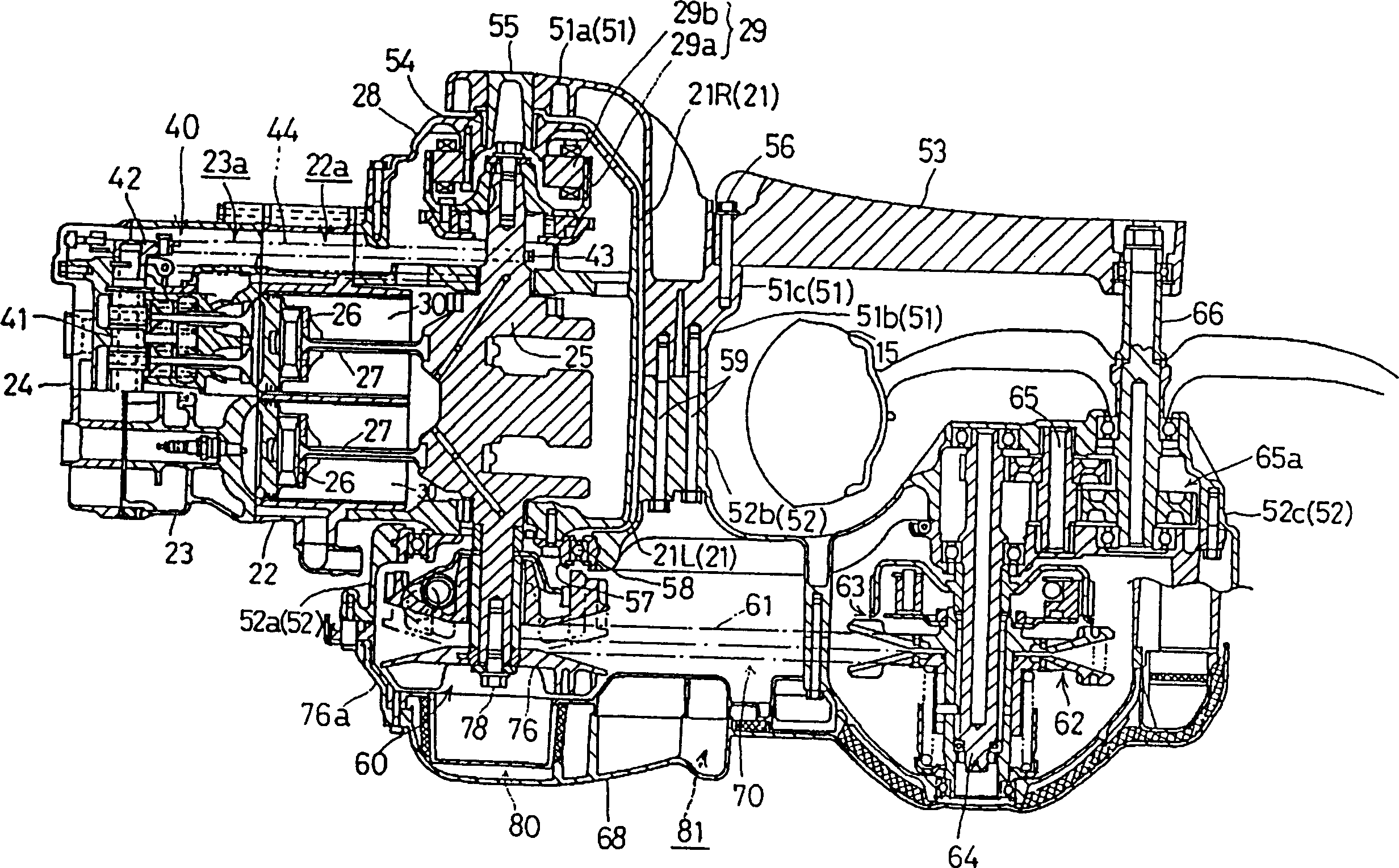 V-shaped belt speed transmission