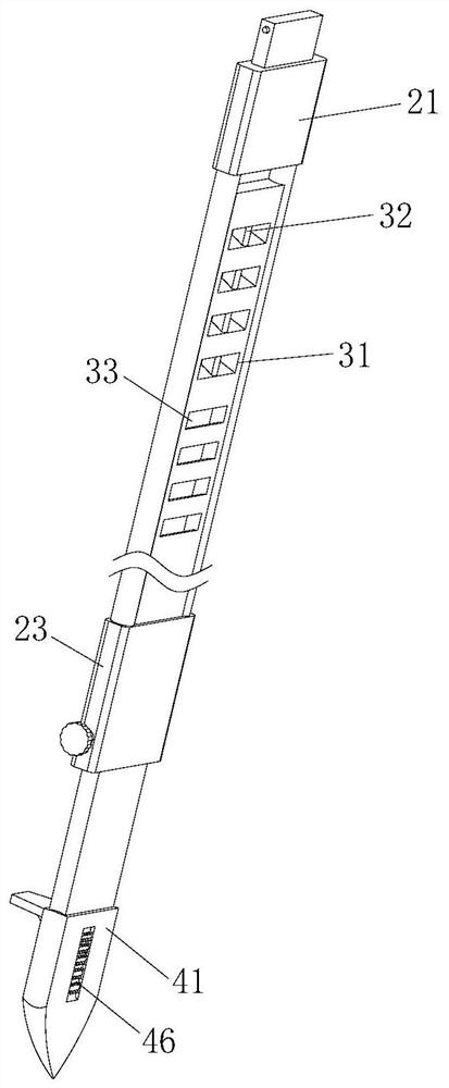 Auxiliary device used for water flow section measurement