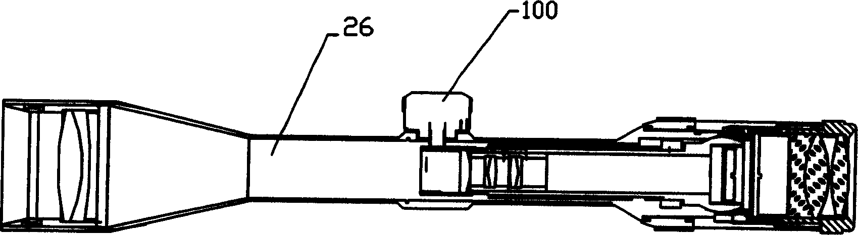 Knob of adjusting optical axis of sighting telescope