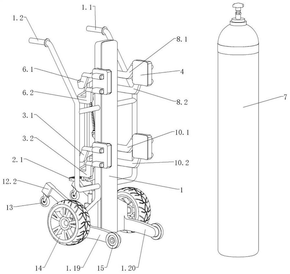 Anti-static medical oxygen bottle carrier