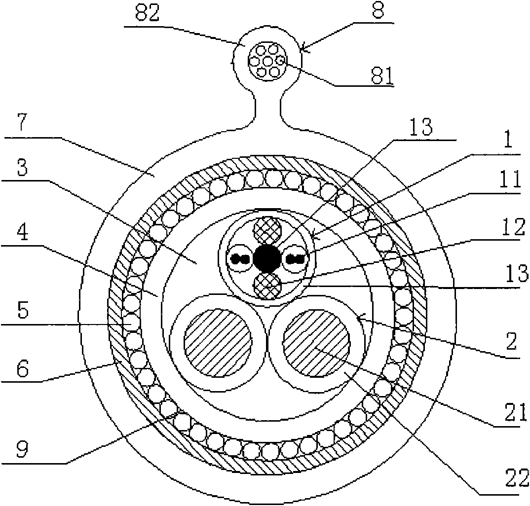 Self-supporting lightning-proof optical cable