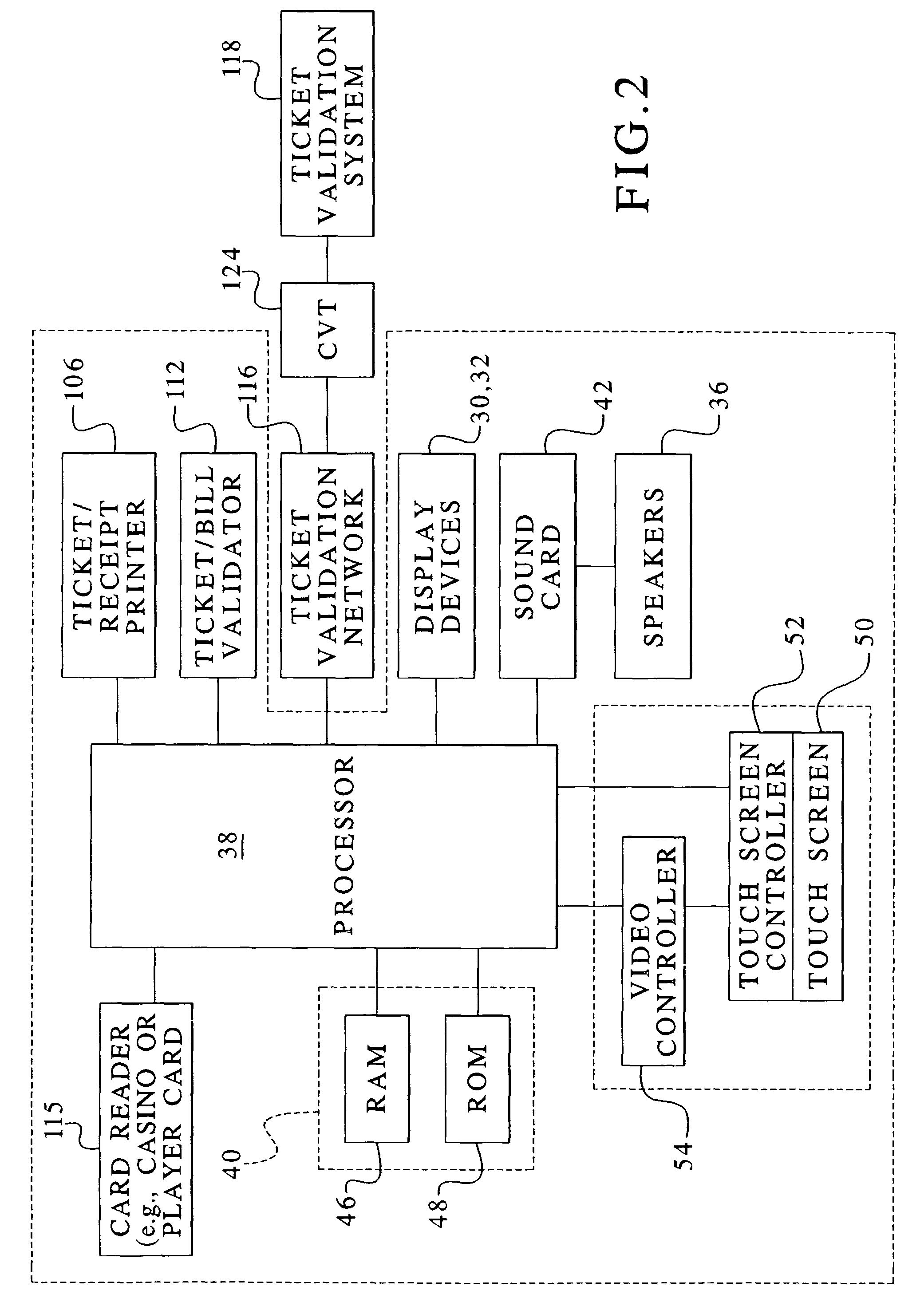 Gaming device having an electronic funds transfer system