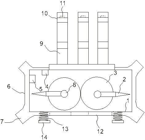 Safety protection structure of high-altitude line patrol robot