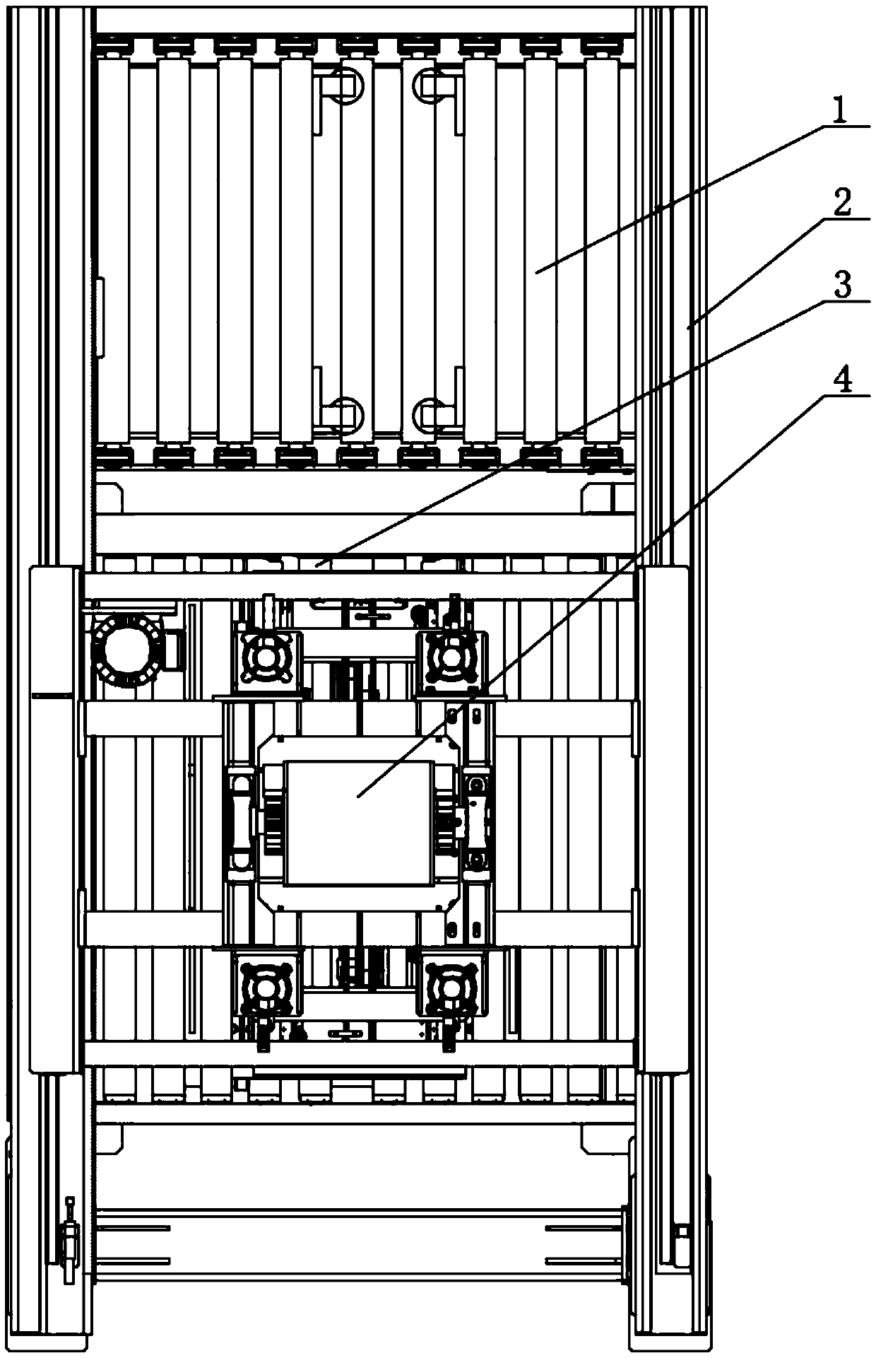 Fixed length silicon steel coil stacking device