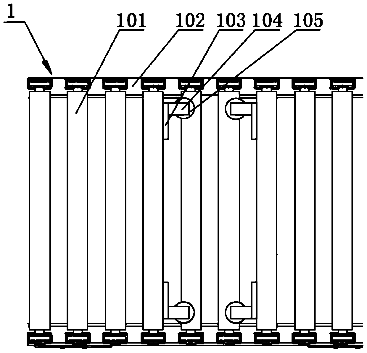 Fixed length silicon steel coil stacking device