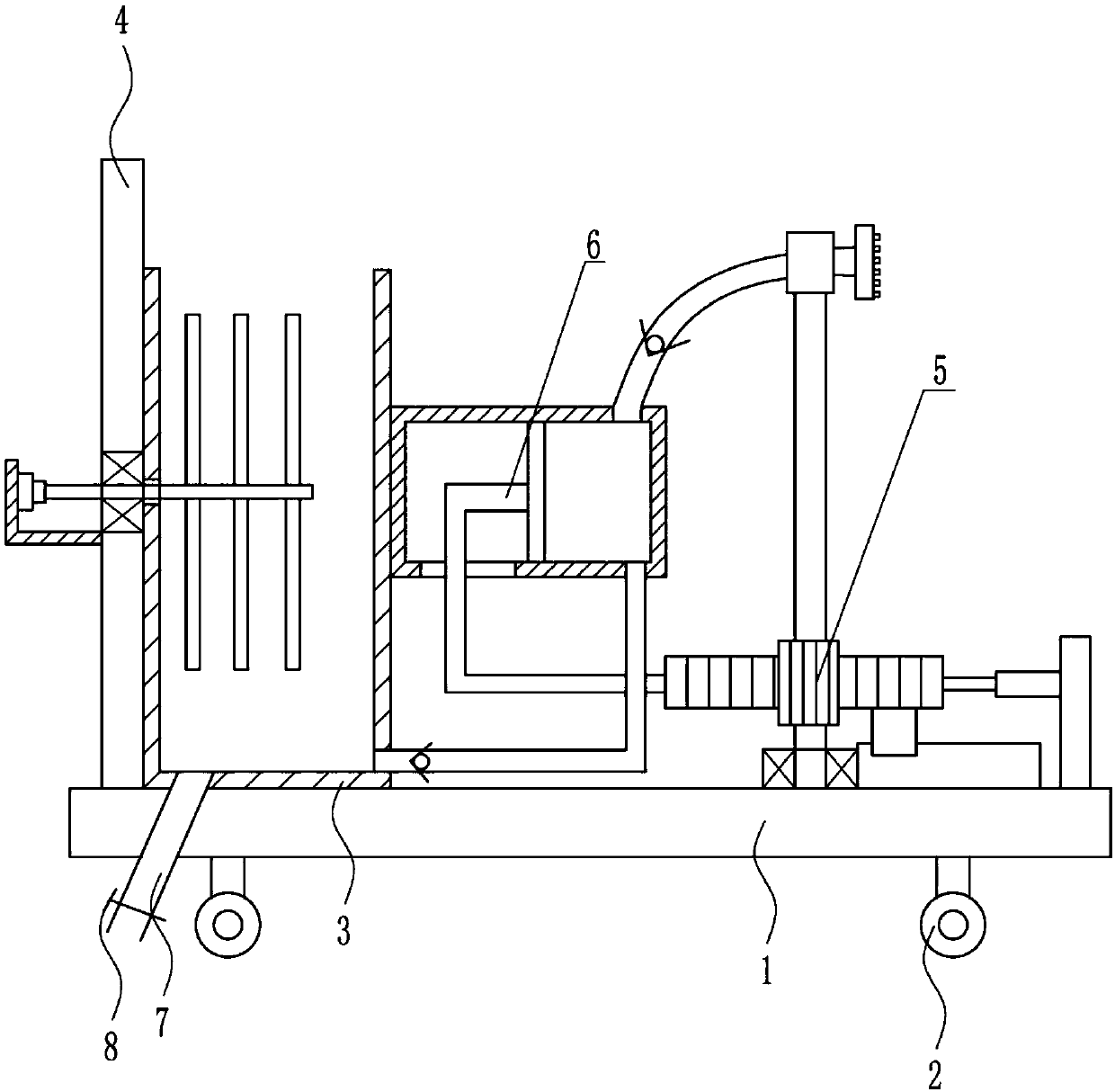 Pesticide even spraying device for agriculture