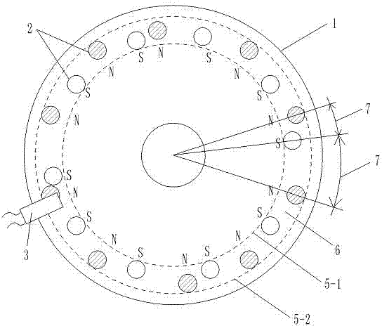 Power-assisting bicycle using sensor with multiple non-uniformly distributed magnetic blocks in shell