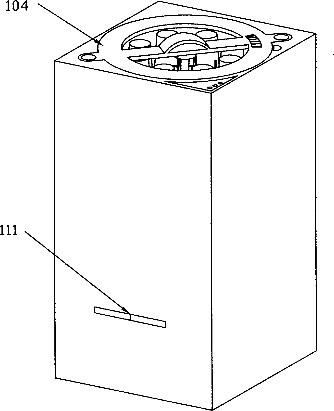 Vertical bucket type dish washing-disinfecting machine