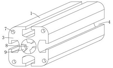 Environment-friendly special-shaped industrial aluminum profile convenient to disassemble