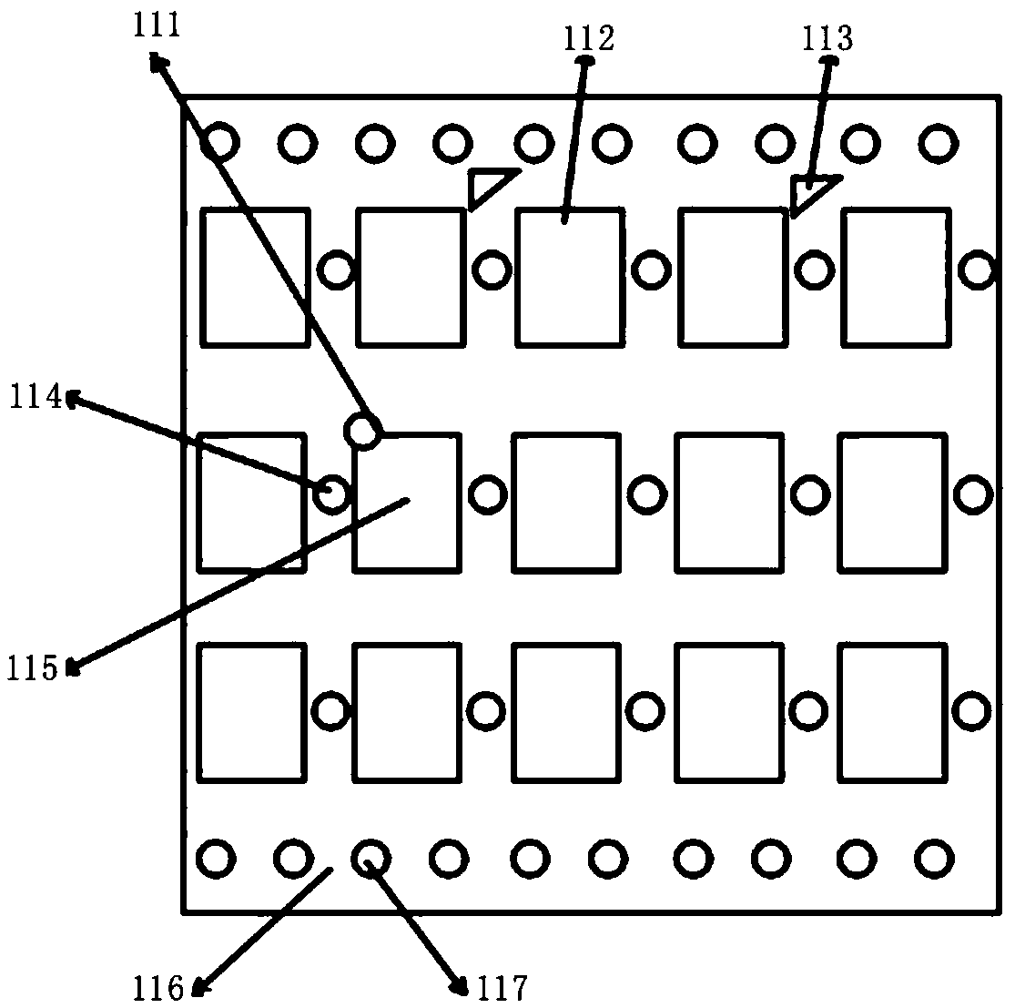 Chip strip counting device and method based on photoelectric detection