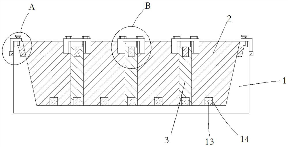 Metallurgical slag pot grating convenient to disassemble and assemble