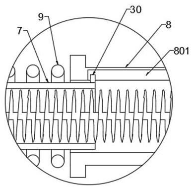 Mining device with dust fall structure