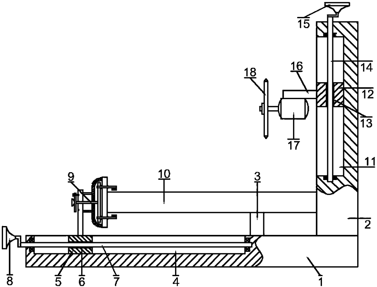 Reinforced clamping type high-efficiency tree pipe cutting and cutting-off equipment