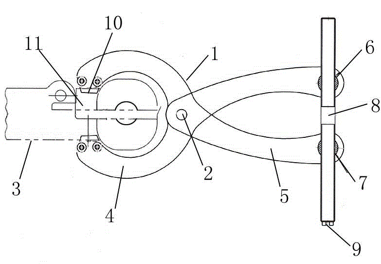 A clamp for installing wire clamps for live work