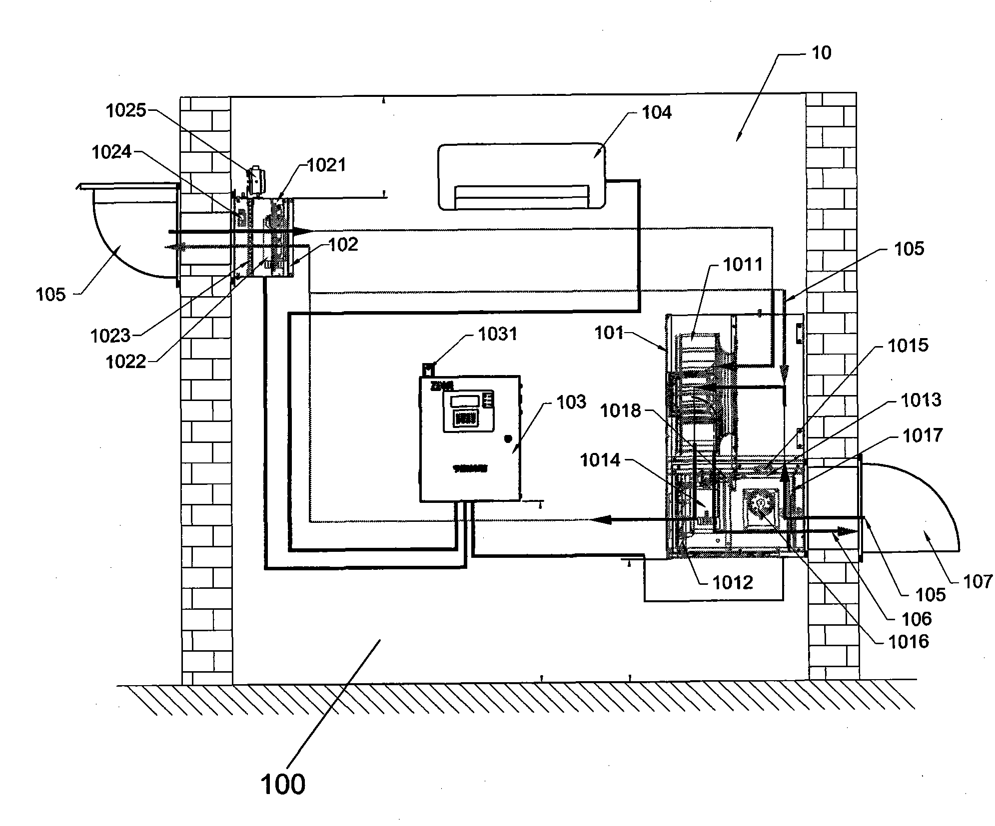 Bidirectional automatic dust removal and intelligent ventilation system and bidirectional dust removing method