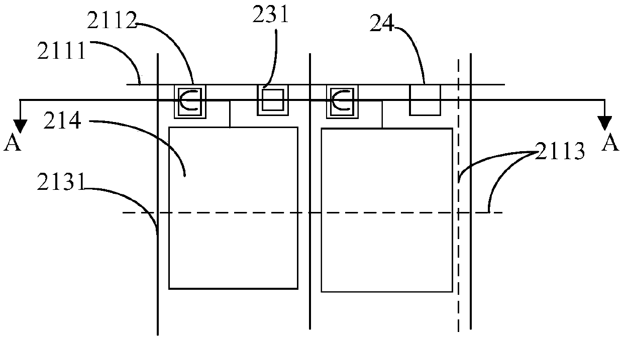 Display panel capable of increasing segment gap and display device