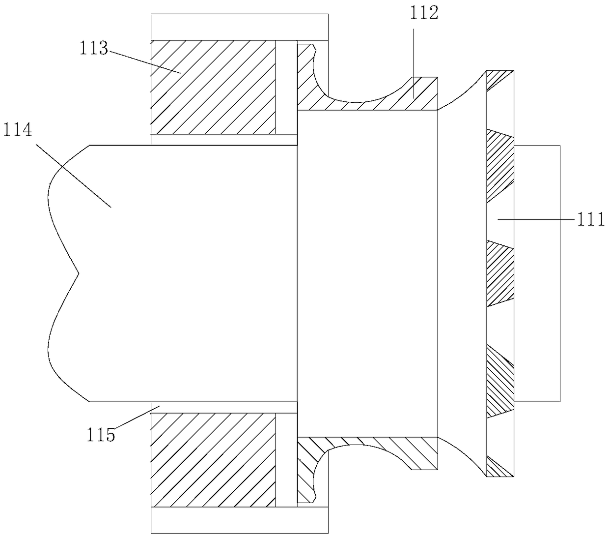 Low-speed high-load excavating construction machine with butter distribution